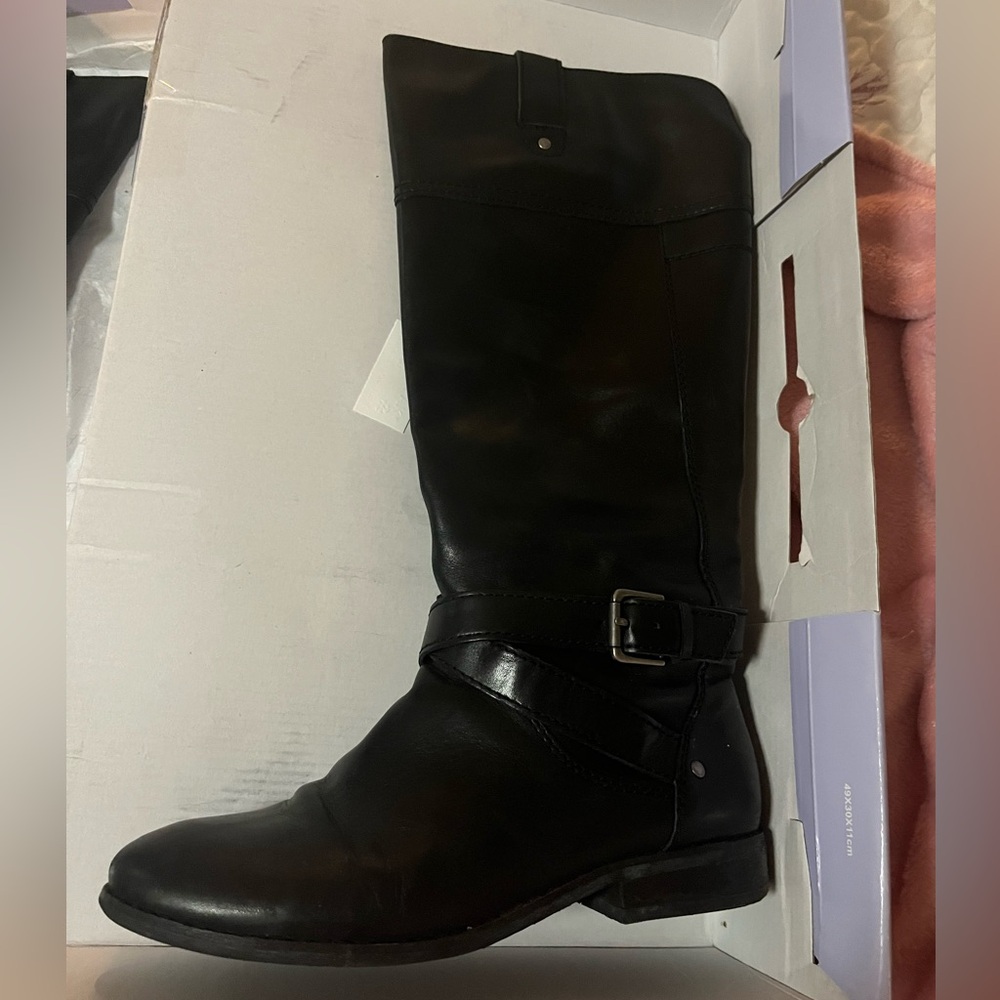 Marc Fisher Amber Tall Black Leather Boots (size 8)